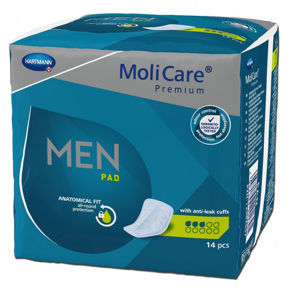 MoliCare® Premium Men Pad Inkontinenzeinlage für Blasenschwäche, 3 Tropfen