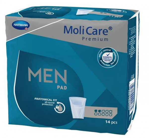 MoliCare® Premium Men Pad Inkontinenzeinlage für Blasenschwäche, 2 Tropfen