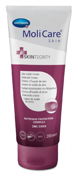 MoliCare® Skin Zinkoxid Creme 200 ml mit Mandelöl für gereizte Haut