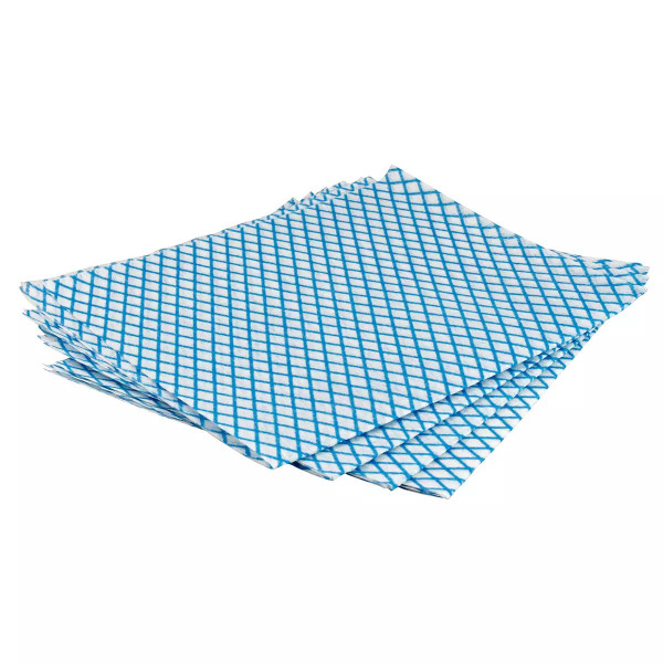 Eco-Plus Vlies Einweg Pflegetuch aus Polypropylen, Allzwecktuch unsteril, blau-weiß, 30 x 33 cm