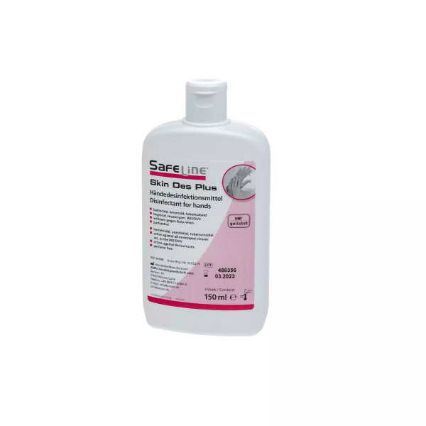 Safeline Skin Des Plus, Haut- und Händedesinfektion, parfümfrei, für empfindliche Hände, 150 ml